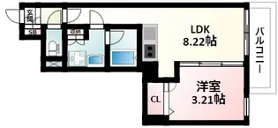 1LDKの間取り画像