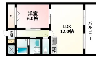 第1星栄ハイツ【7階】の間取り