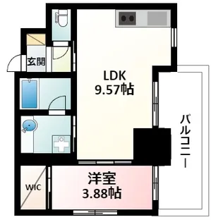 1LDKの間取り画像