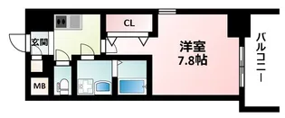 ワールドアイ江坂アルバ【5階】の間取り