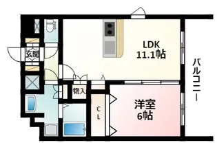 プレサンス新大阪ヴィガ【11階】の間取り