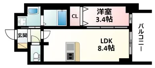 プレサンス新大阪ジェイズ【10階】の間取り