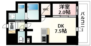バウスフラッツ新大阪【8階】の間取り