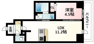 S-RESIDENCE江坂Lible【3階】の間取り