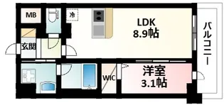 ファーストフィオーレ江坂ガーデン【3階】の間取り