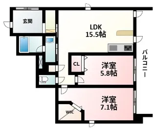 ロイヤルグランデ吹田【2階】の間取り