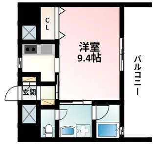 ES-Grande江坂公園【3階】の間取り