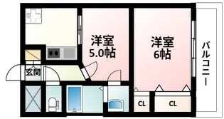 ハイツ新和【4階】の間取り