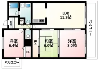 メゾンドール江坂【7階】の間取り