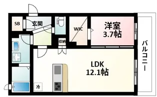 インフィニティ北川口【1階】の間取り