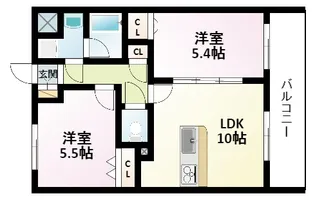 東明マンション壱番館【9階】の間取り
