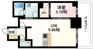 1LDKの間取り画像