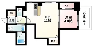 ザ・レジデンス江坂【6階】の間取り