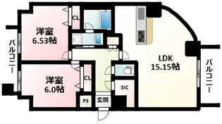サンシャイン江坂Ⅴ【4階】の間取り