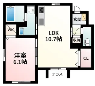 プラム江坂【1階】の間取り