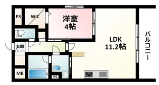 ルシア新大阪【5階】の間取り
