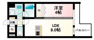 アーバネックス新大阪【6階】の間取り