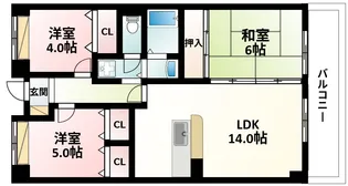 カルム小西【11階】の間取り