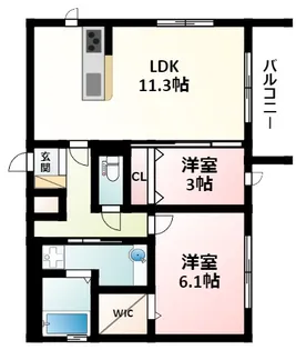 EL・SERENO江坂 WEST【1階】の間取り