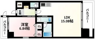 プレジオ江坂ROUGE【2階】の間取り