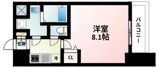 ディームス江坂【3階】の間取り