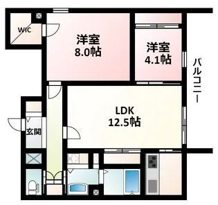 アスール江坂3rd【13階】の間取り