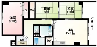 ルノーブル【8階】の間取り
