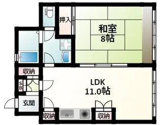 グランヴィ新大阪【5階】の間取り
