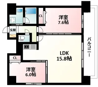 新大阪南グランドマンション【8階】の間取り