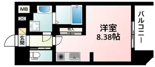 ドゥーエ江坂Ⅲ【12階】の間取り