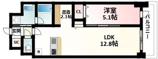 グレイスノーブル新大阪【10階】の間取り