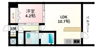 第7アローズ江坂公園【4階】の間取り