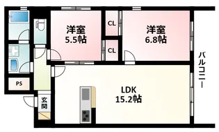 サークルコート緑地【3階】の間取り