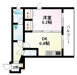 サンレムート江坂セカンド【9階】の間取り