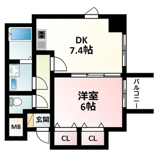 オクトレーベン新大阪【5階】の間取り