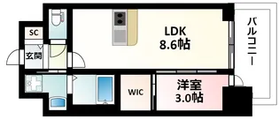 セレニテ江坂グランデ【14階】の間取り