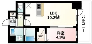 大阪府大阪市淀川区西三国1丁目【マンション】の間取り