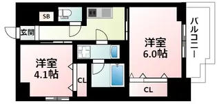 エステムコート新大阪Ⅹザ・ゲート【7階】の間取り
