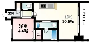 スプランディッド新大阪キャトル【10階】の間取り