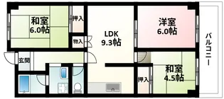 3LDKの間取り画像