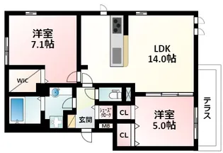 Comfort Hirosiba【2階】の間取り