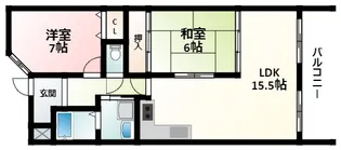 プルメリア東三国ウエスト【2階】の間取り
