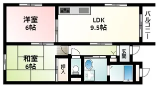 エランドール江坂【2階】の間取り