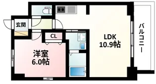 S-RESIDENCE江坂【13階】の間取り
