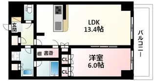 THE MUTUAL江坂【8階】の間取り