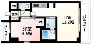 S-RESIDENCE江坂Eminence【9階】の間取り