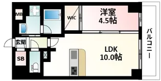 フランディル・オーラ江坂【1階】の間取り
