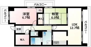サンシャイン江坂【3階】の間取り