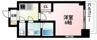 エスリードレジデンス新大阪プライム【9階】の間取り