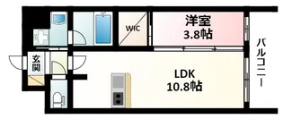 ドン・パレス江坂【6階】の間取り